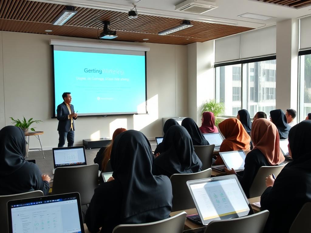Sesi workshop digital marketing bersama pembicara