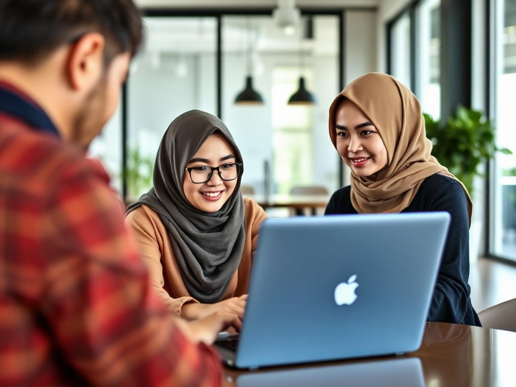 Mentor mendampingi peserta praktik langsung